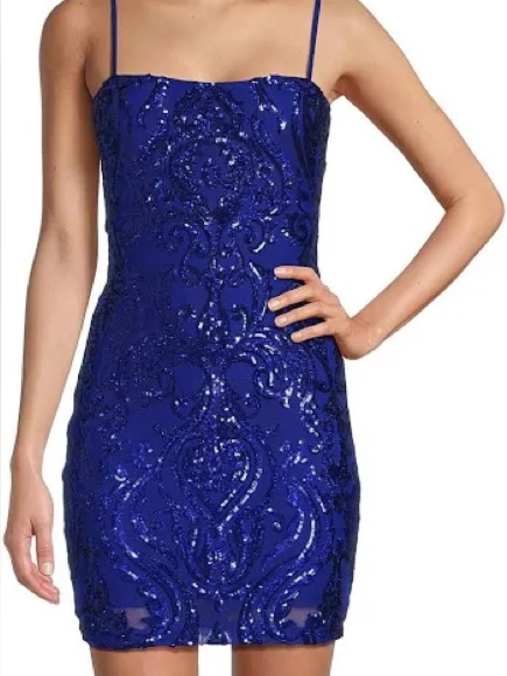 B Darlin Royal Blue Sequin Mini Dress
